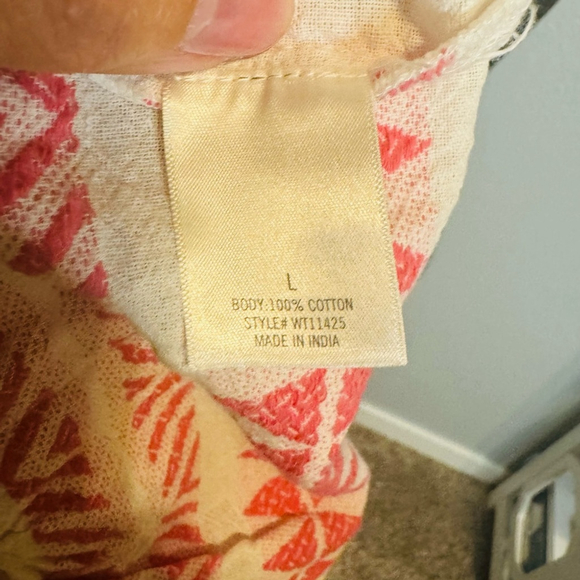 Francesca's June & Ivy Printed Tunic Blouse, Sz L - Picture 6 of 7